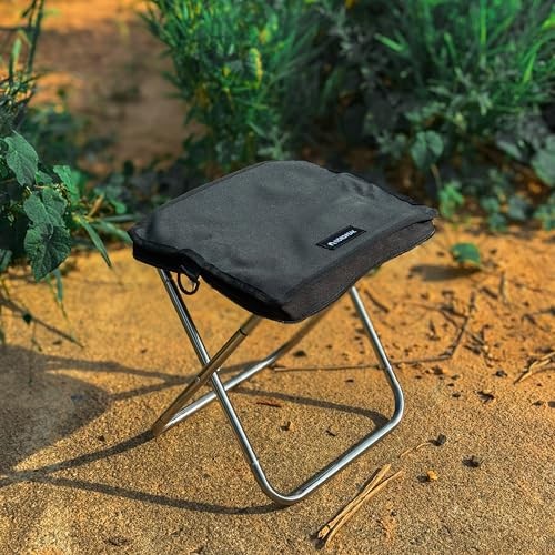 Lightweight Camping Stool 1.5lbs & Compact 12" - 350lbs Capacity! 3-Second