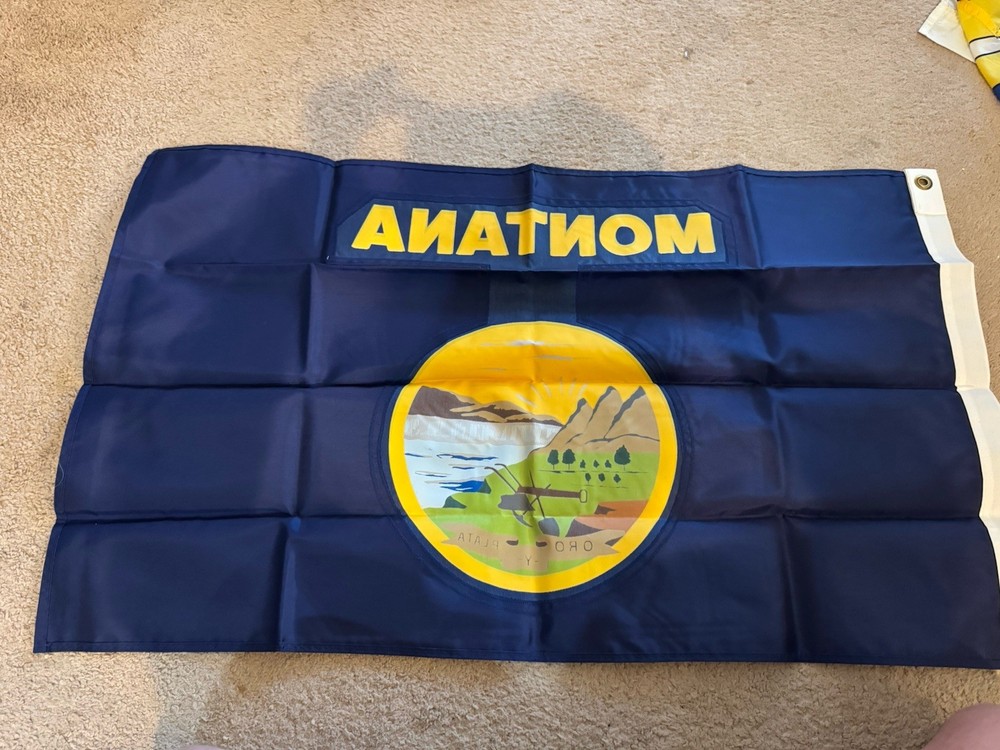 Nylon Montana State Flag New Condition 2ftx3ft