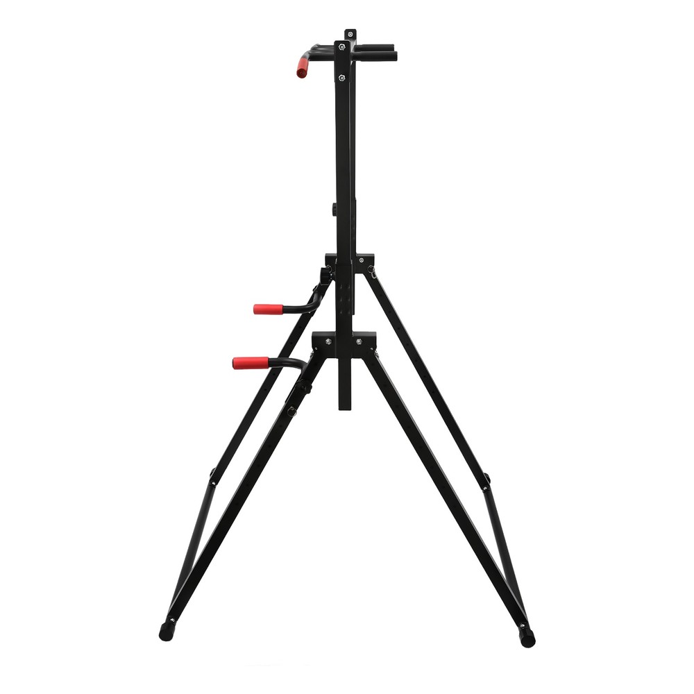 Adjustable Power Tower Dip Station Pull Up Bar, Multifunction Triangular Struct