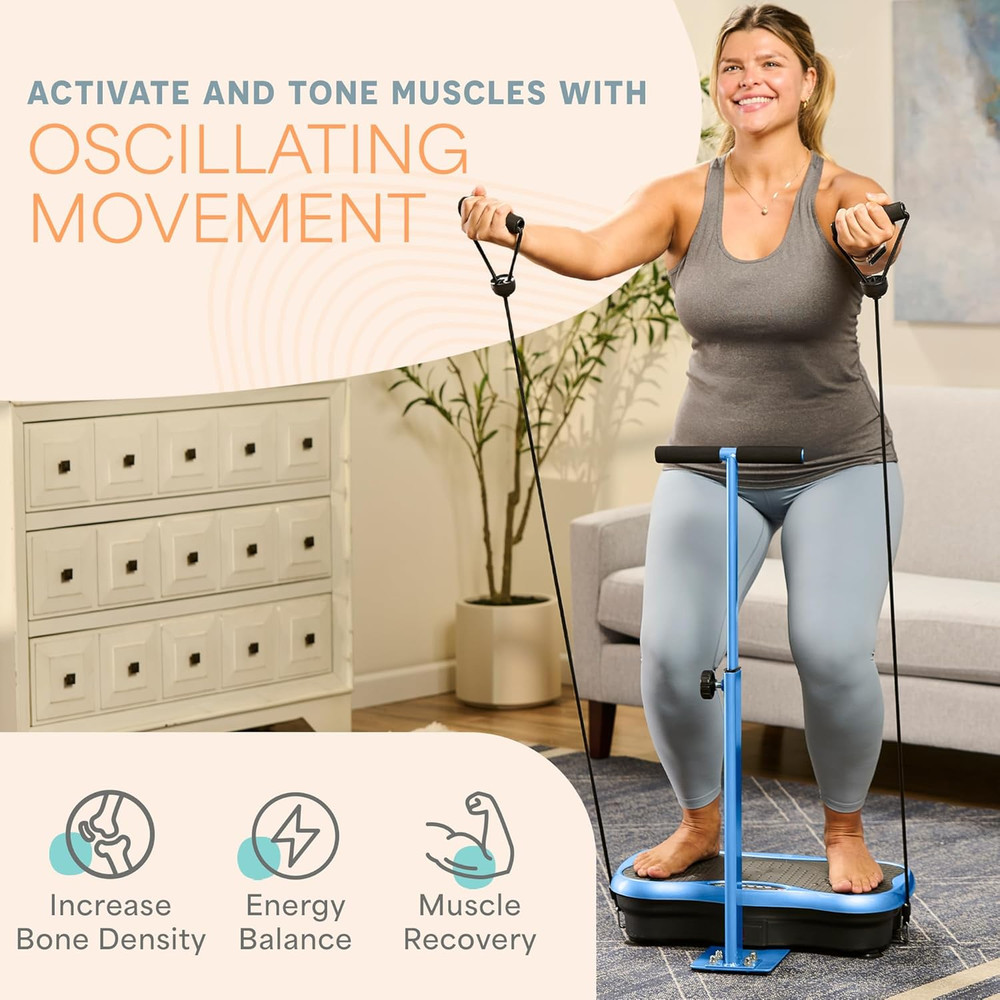Trimlite Vibration Plate Exercise Machine with Handlebars – Whole Body Vibration