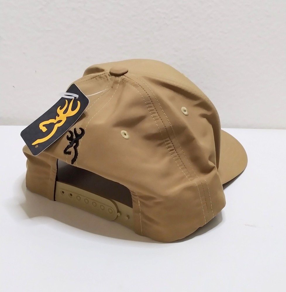 Browning Proof Snap Back Hat Cap Mid Profile Crown Color: Mustard