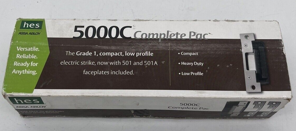 Assa Abloy HES 5000C Electric Strike Complete Pac 5000C-12/24D-630
