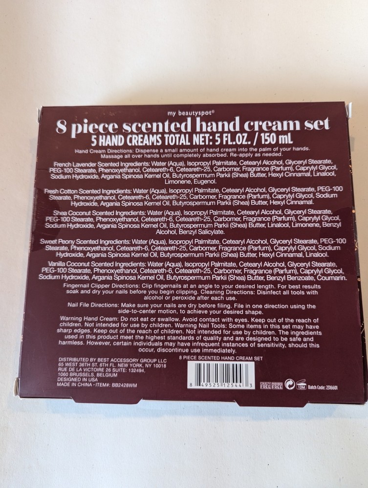 8 Piece Scented Hand Cream Set New