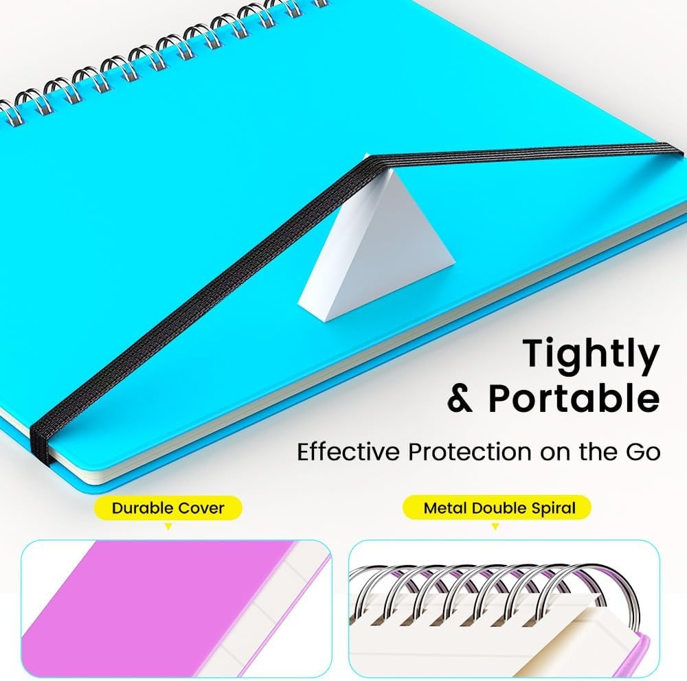 Spiral Journal Notebook - Small Size, Lined Journals for Writing,