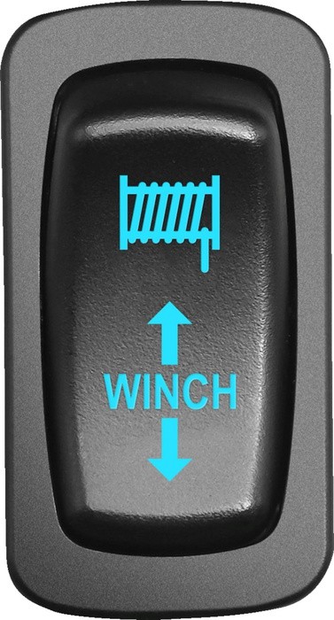Moose Low Profile ATV/UTV Dashboard Winch Switch Blue