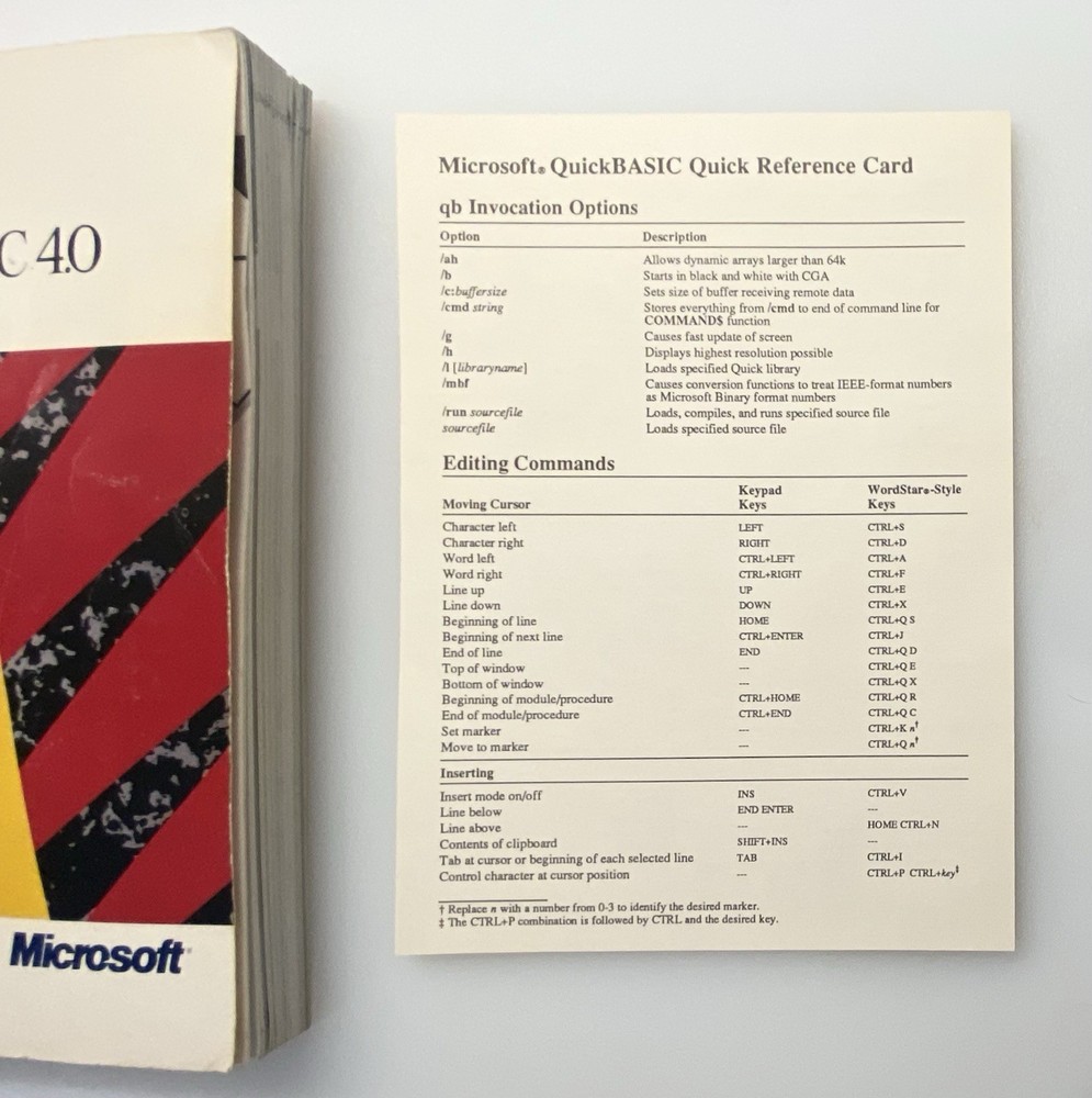 Microsoft QuickBASIC 4.0 Manual, Learning and Using QuickBASIC - 1987
