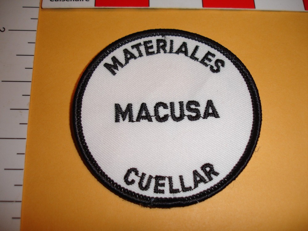 Vintage Construction Patch Materiales macusa Cuellar Patch