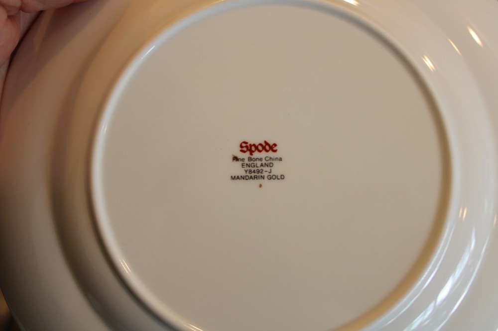Spode Mandarin Gold 6 Salad Plates 8"