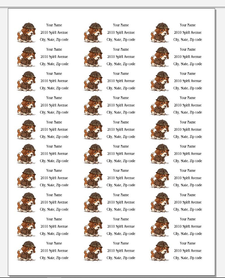150 Beagle Detective Dog Mailing Return Address Labels Personalized