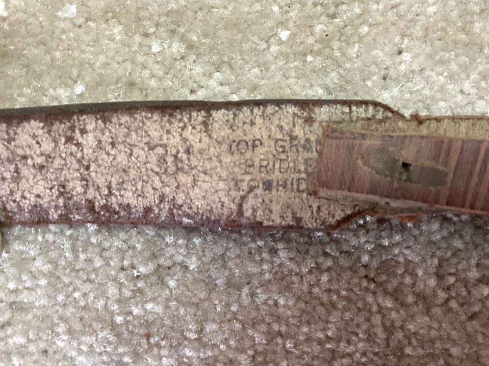 Vintage Brass Buckle Web Tool Bridle