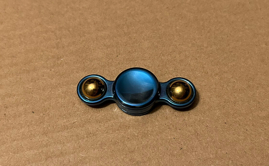 Titanium Bar Fidget Spinner with Tungsten Ball Inserts - Rare EDC
