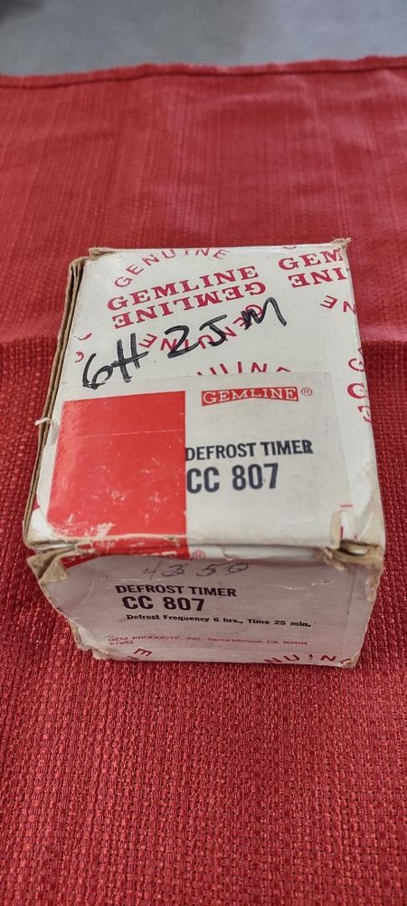 Genuine OEM Gemline Defrost Timer CC807