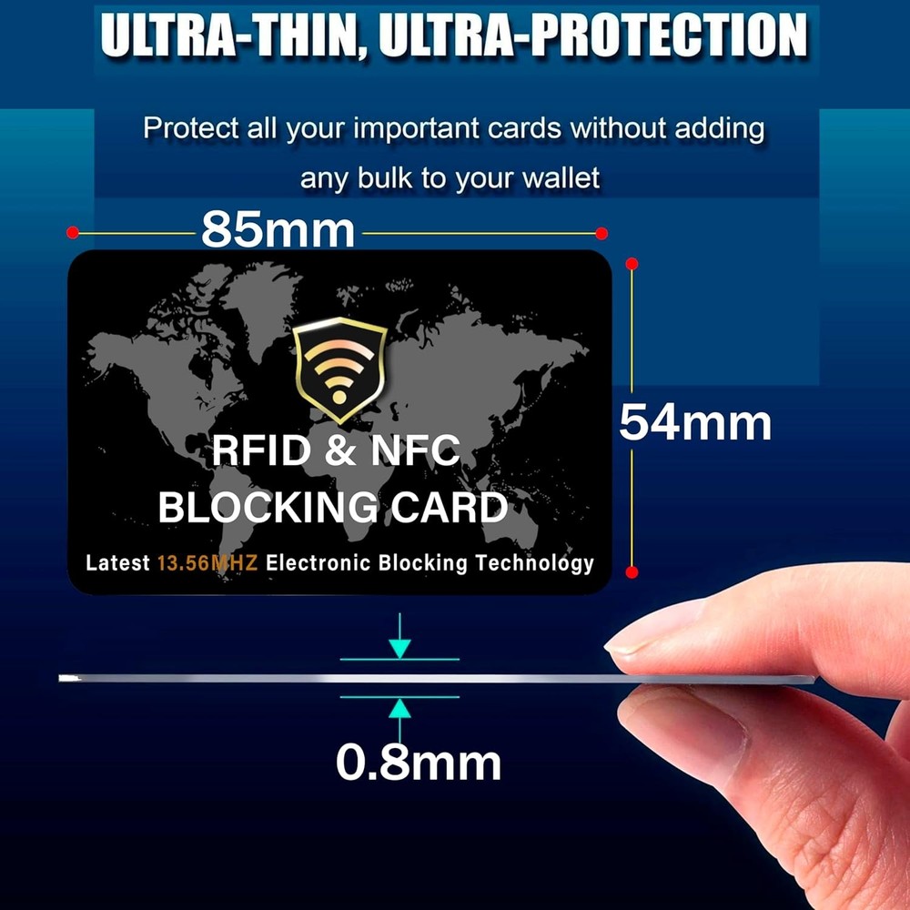 SaiTech IT 5 Pack RFID Blocking Card NFC Contactless 5 Black, White