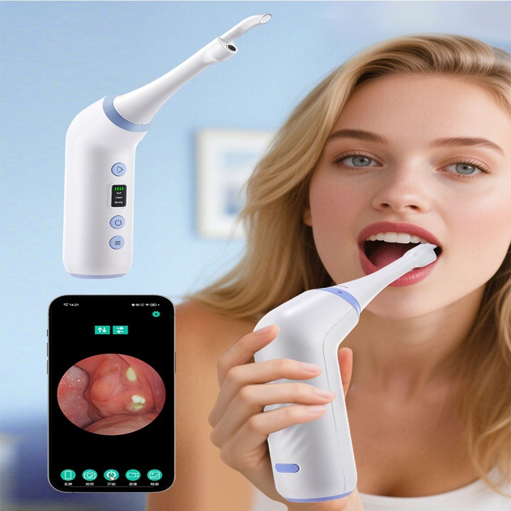 Electric Visual Tonsil Stone Remover Kit LED Light Vacuum Tonsil Stone Cleaner