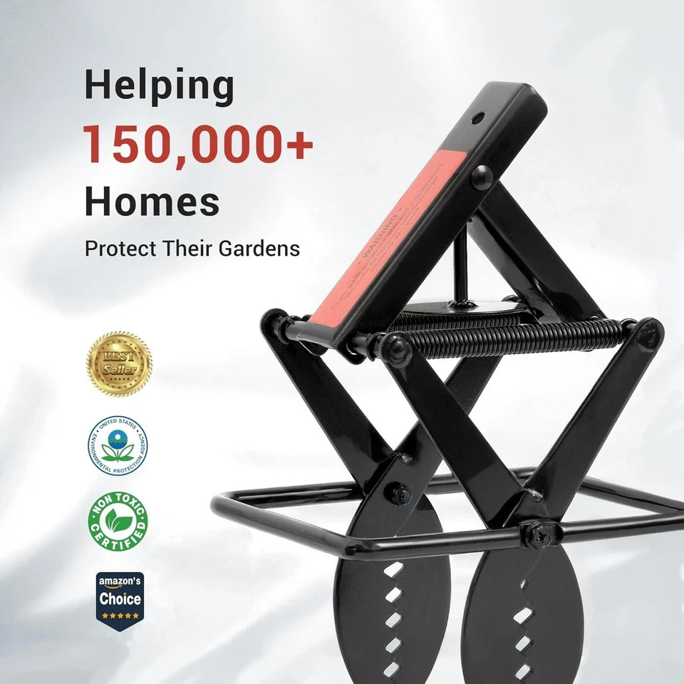 Mole Traps That Kill Best, 2 Pack Scissor Trap, Sleek Black 2