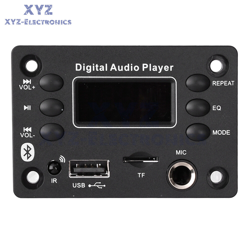DC7-16V Bluetooth MP3 Decoder Board Car Audio Microphone USB FM Player Speaker