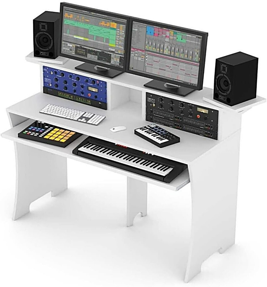 NEW Glorious Music Station DJ Table & Studio Work Station Version 2021 White