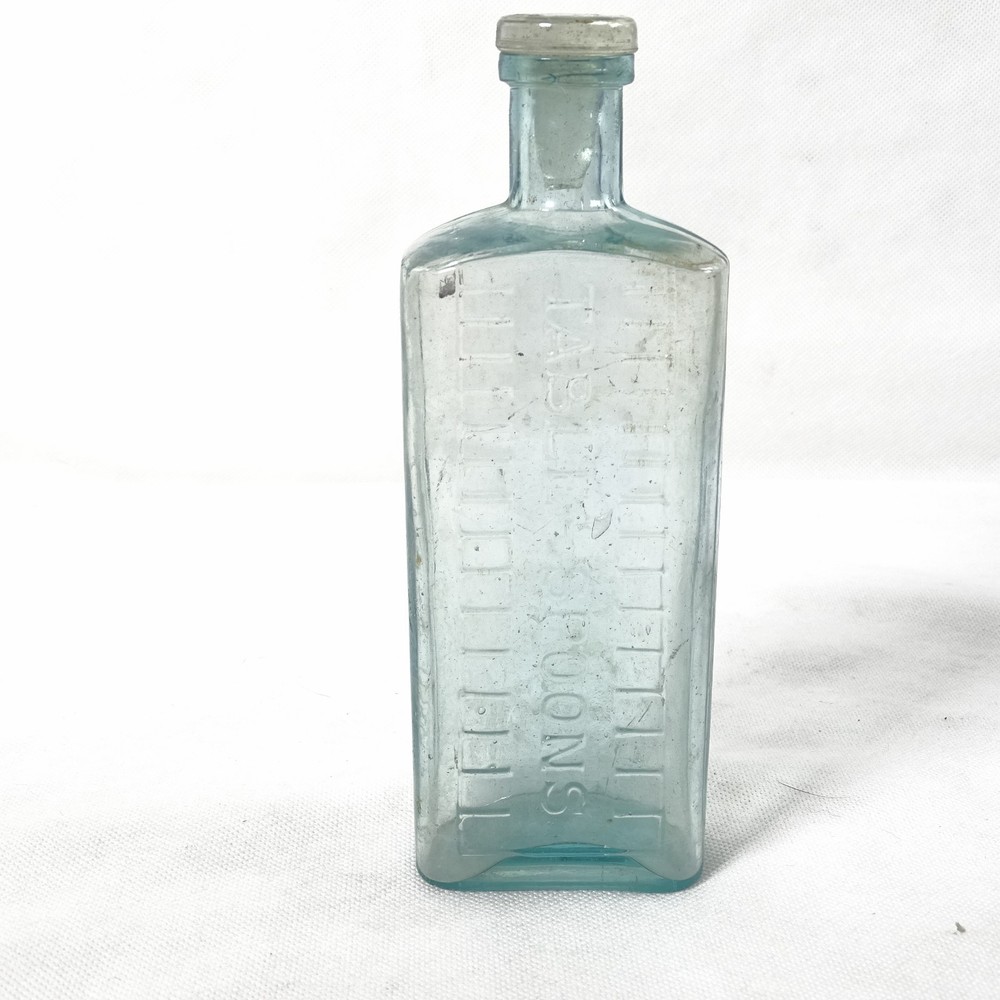 4 x Vintage Blue Tint Apothecary. #4