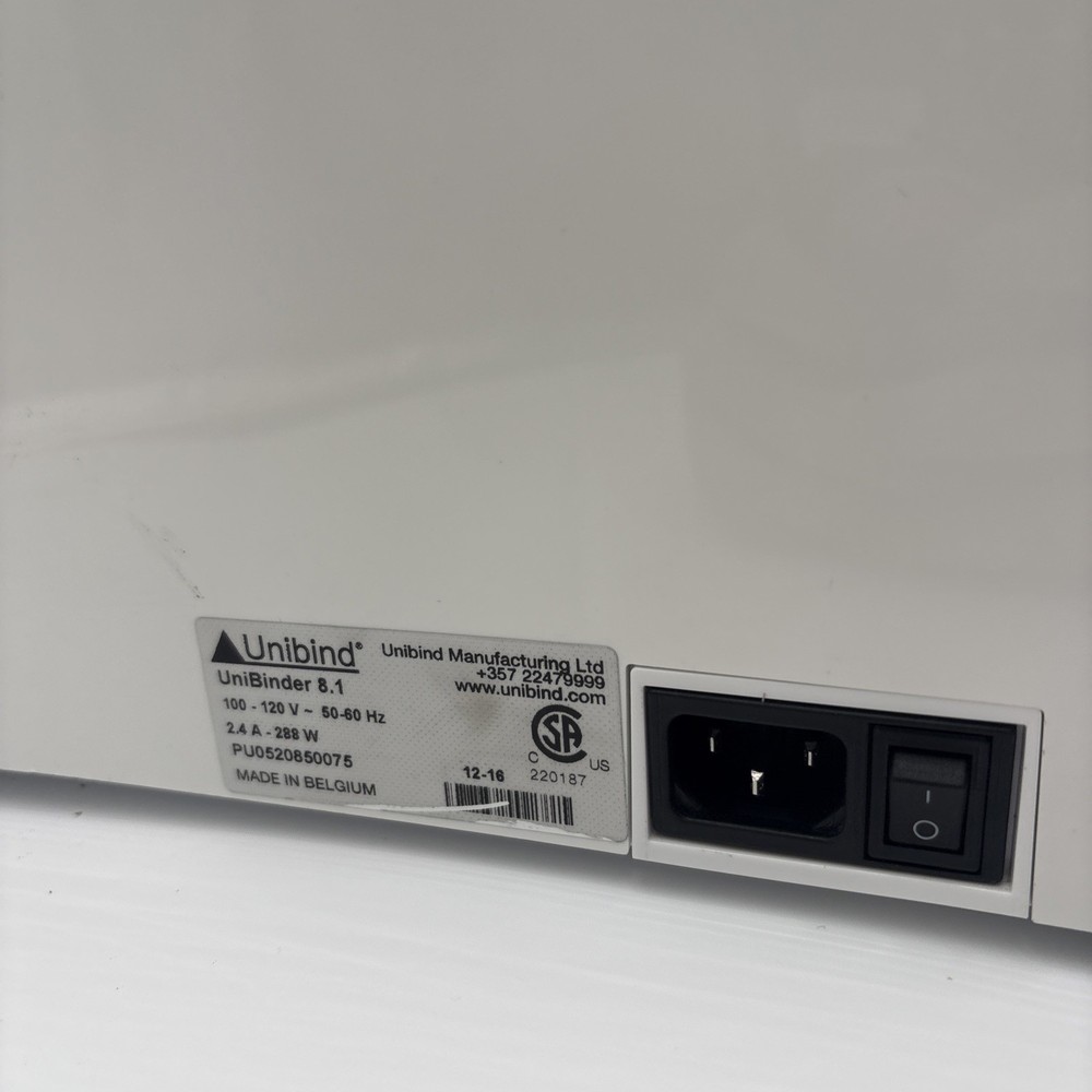 Unibinder 8.1 - Thermal Book Binder, Untested