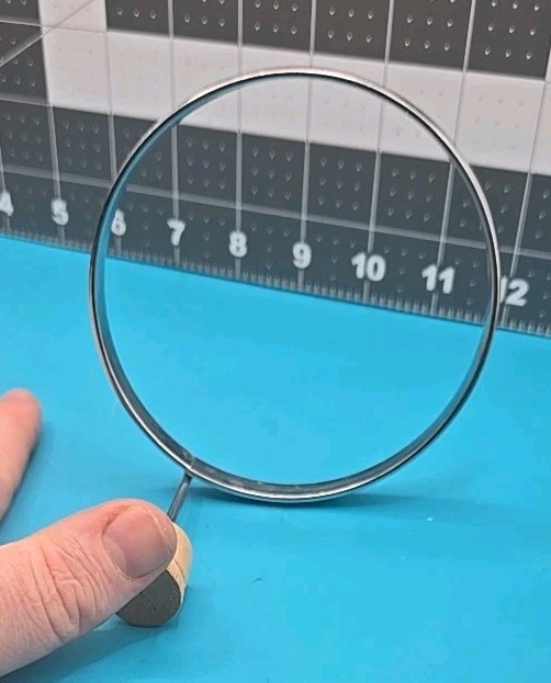 Vintage Large Egg/pancake Ring With Wood Handle 4" Diameter