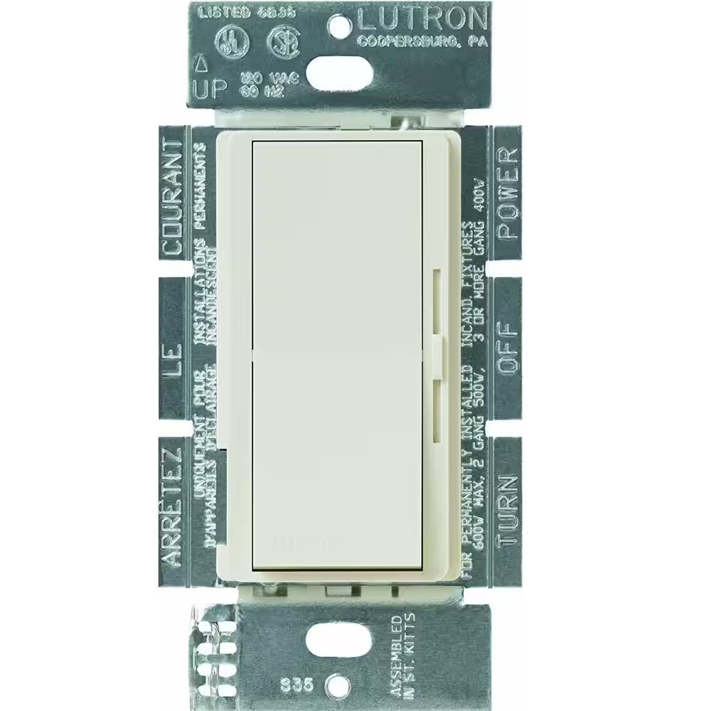 Diva Dimmer Switch for Electronic Low Voltage, 300-Watt/Single-Pole, Light Almon