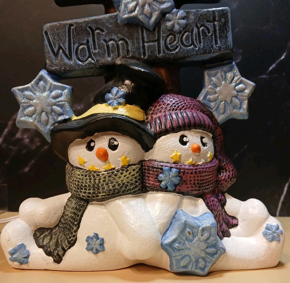 Cold Nose Warm Heart Lighted ceramic Christmas Stack.