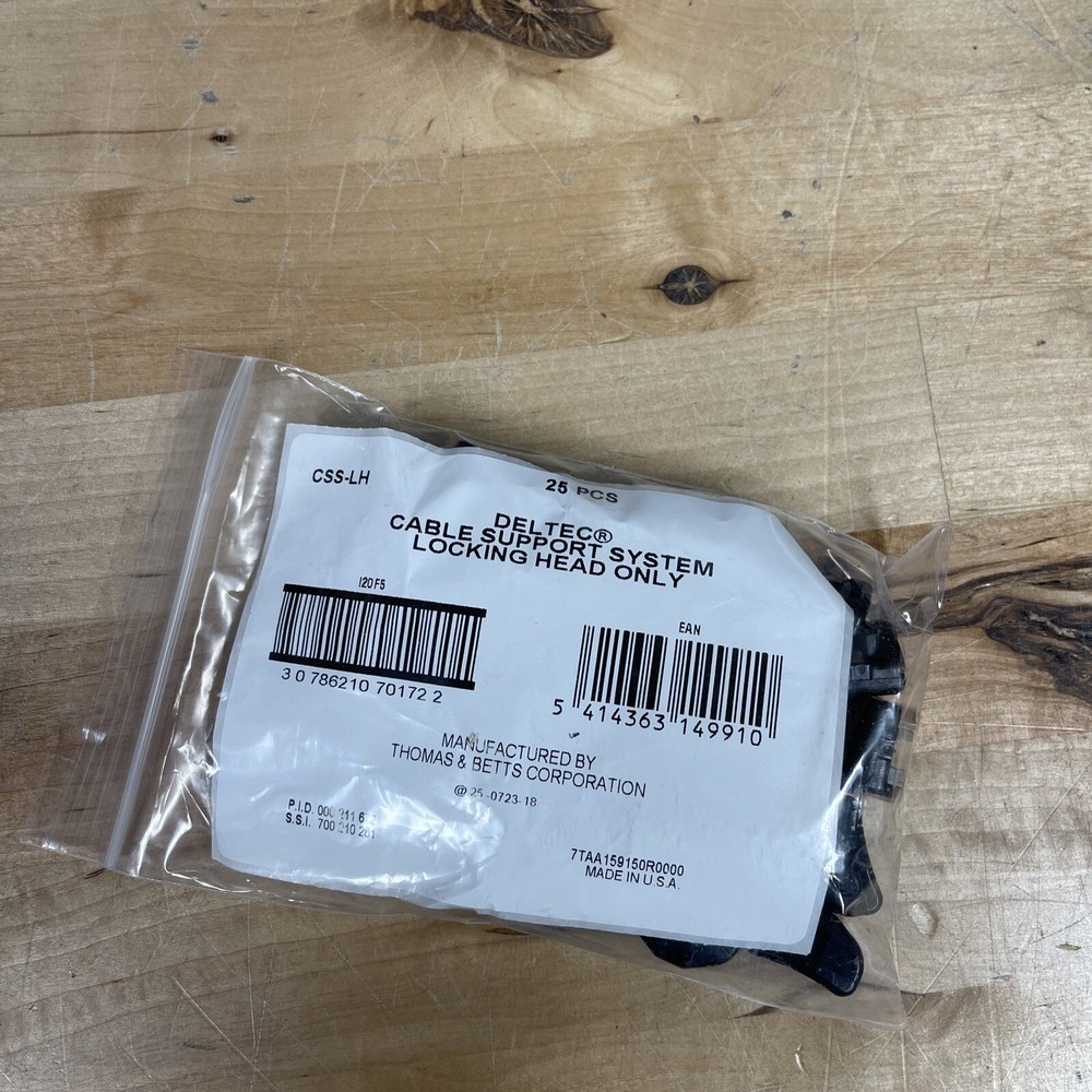 25pcs DELTEC CABLE SUPPORT SYSTEM LOCKING HEAD ONLY CSS-LH NEW