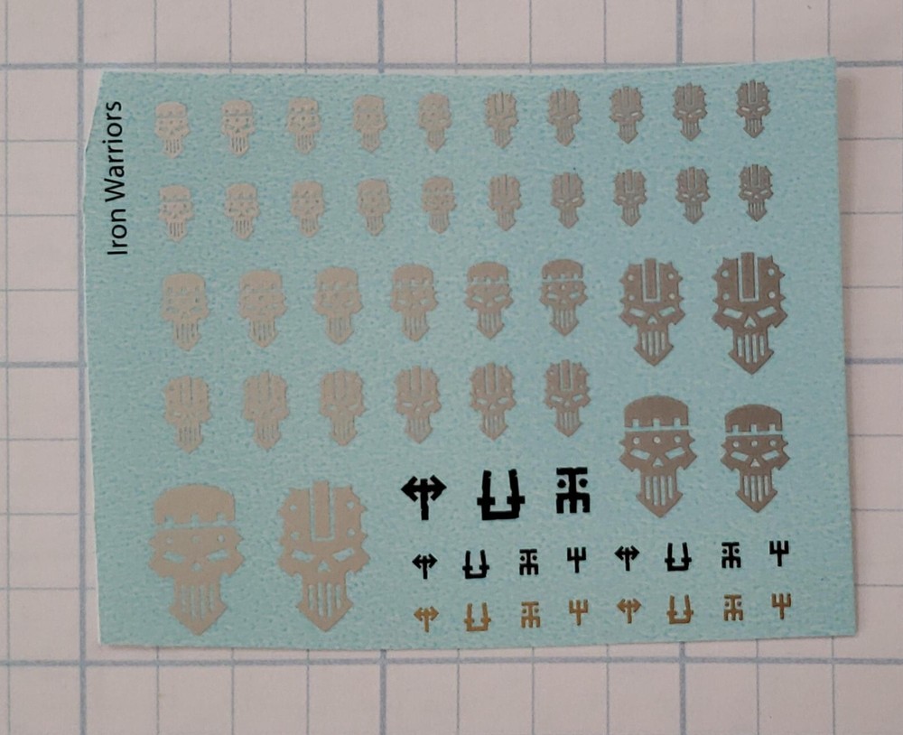 Warhammer 40k Chaos Space Marine Bits Transfer Sheet 2018 Iron Warriors