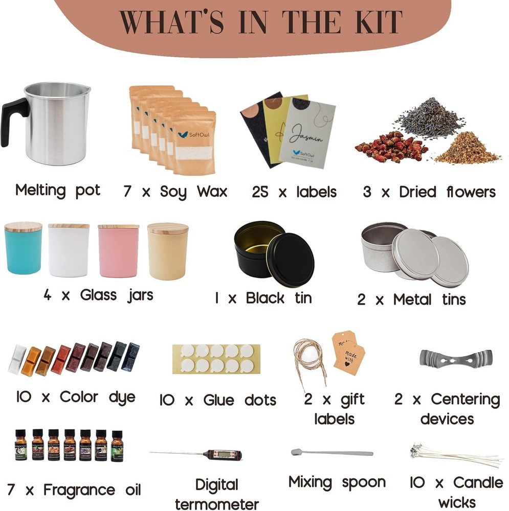 Soy Candle Making Kit - Complete Set for Beginners