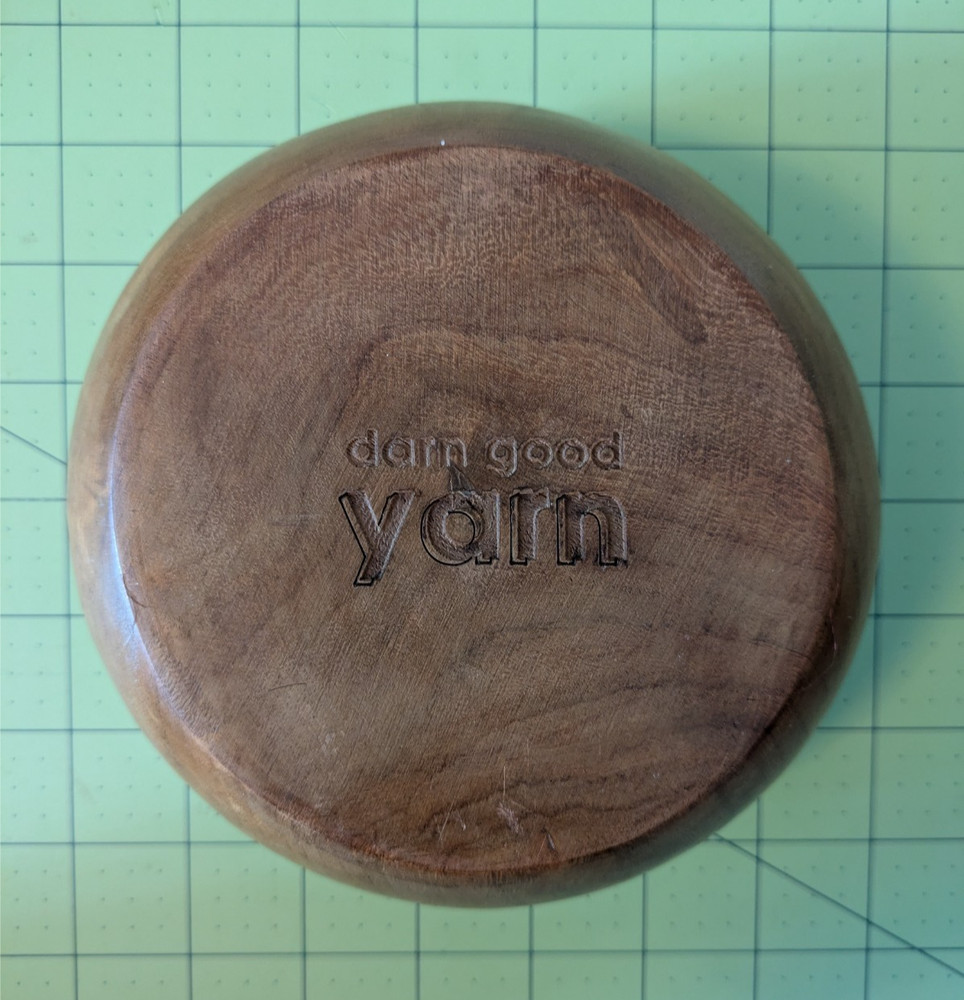 Darn Good Yarn Wooden Bowl