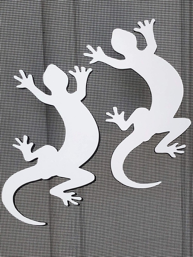DCentral Two Geckos Flexible Screen Magnets:Double-Sided. Bright White
