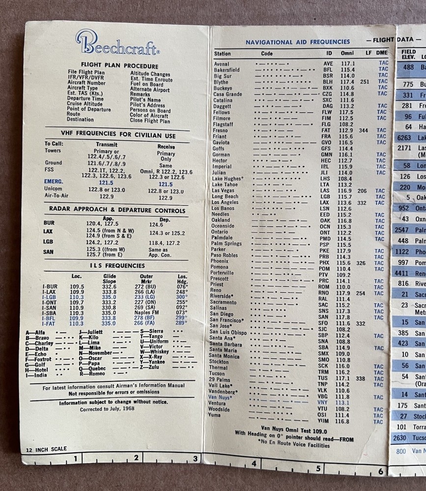 Norm Larson 1968 Beechcraft Aviation Brochure
