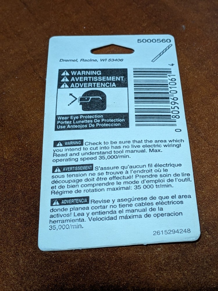 Dremel - #560 - Drywall Cutting Bit - NOS