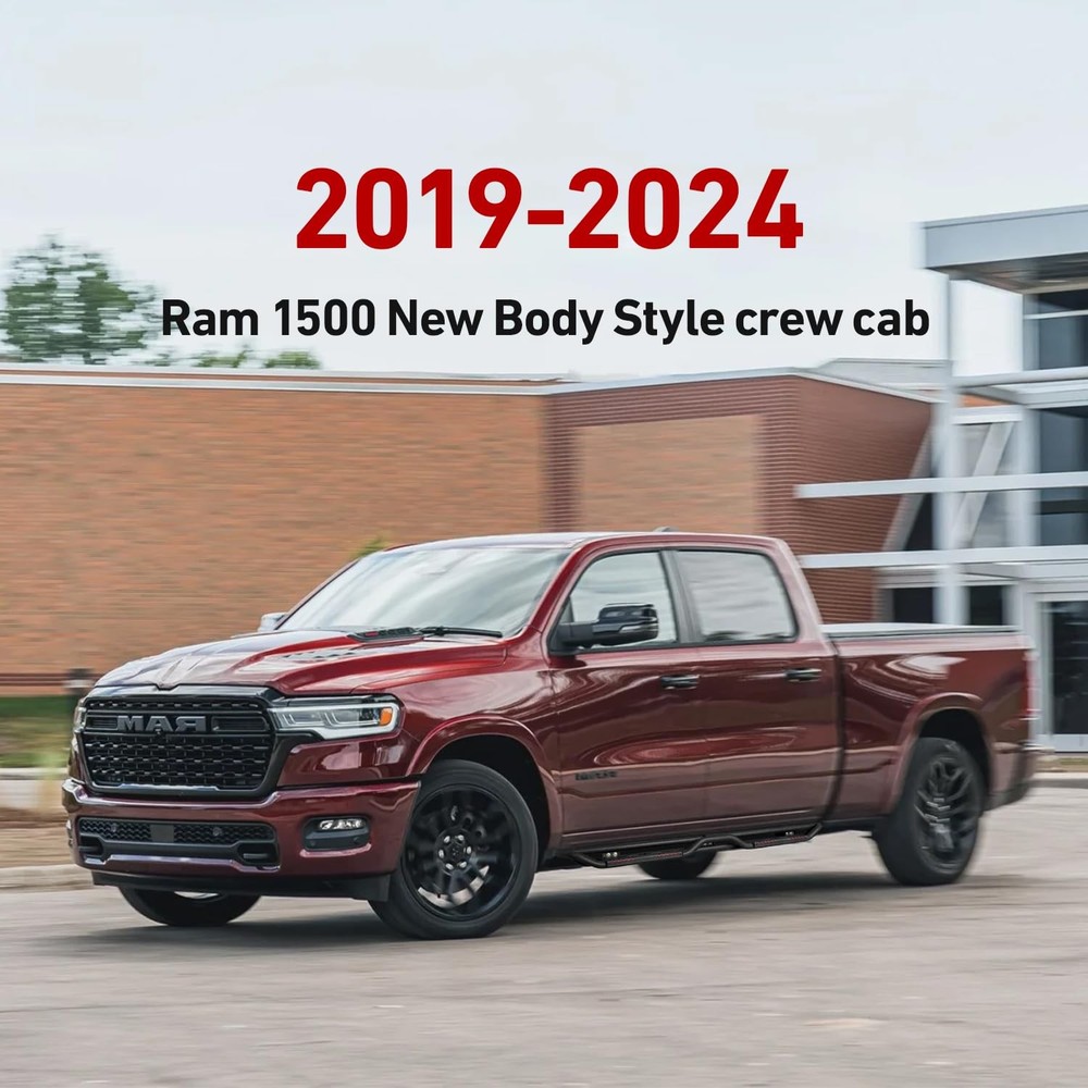 Side Step Bars for 2019-2024 Dodge Ram 1500 Crew Cab