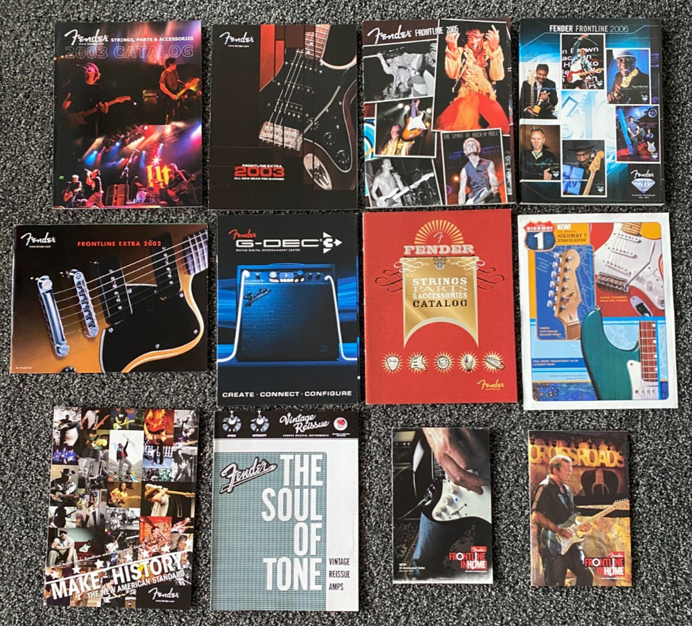 Fender Frontlines + Catalogs 12 pieces-over 4lbs-MINT