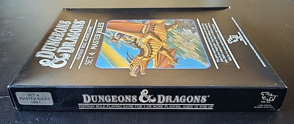 1985 Dungeons & Dragons Set 4: Master Rules 1021 W/ Black Box - TSR