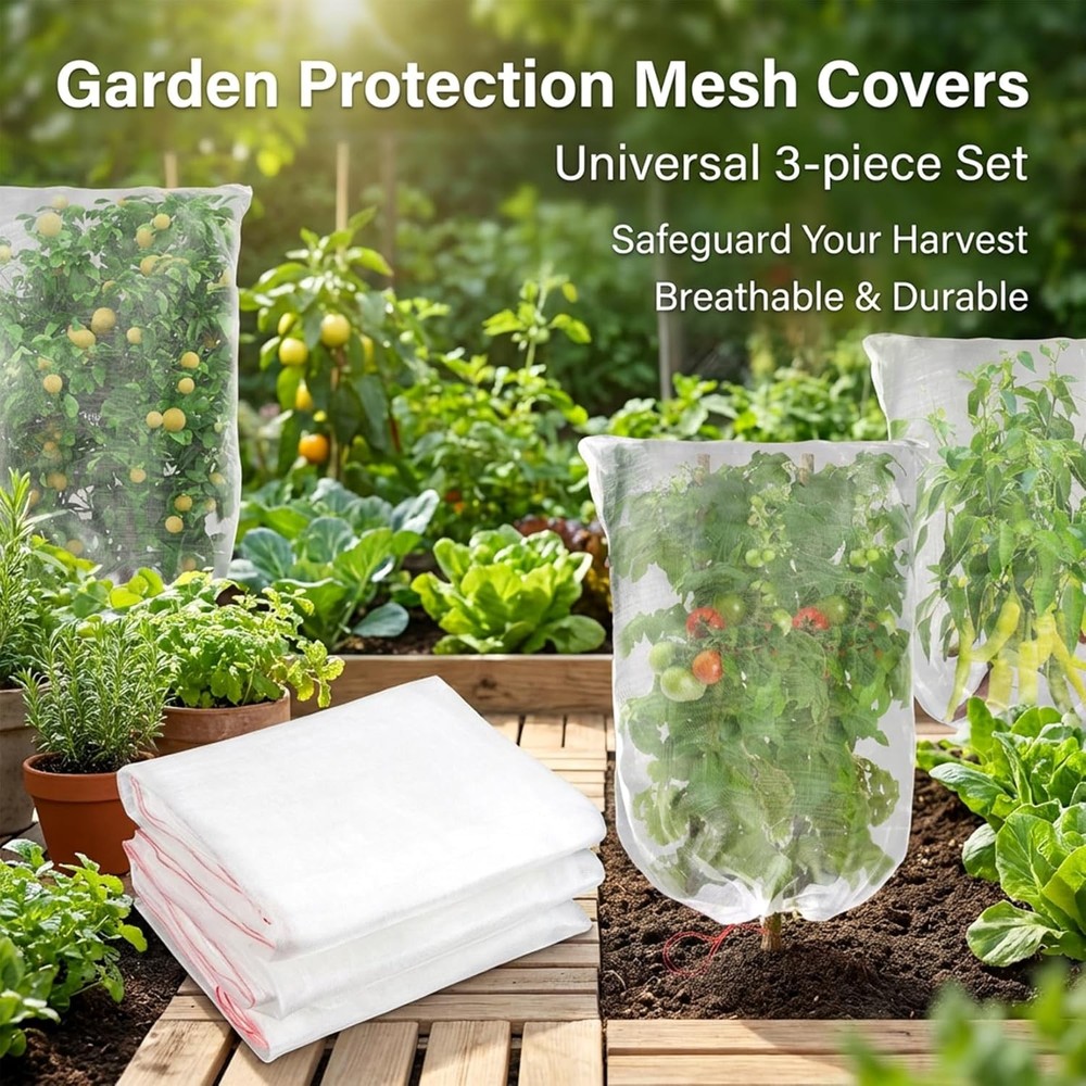 Plant Netting Bird Protection 3 Pack 2.3x3.3ft Sukh