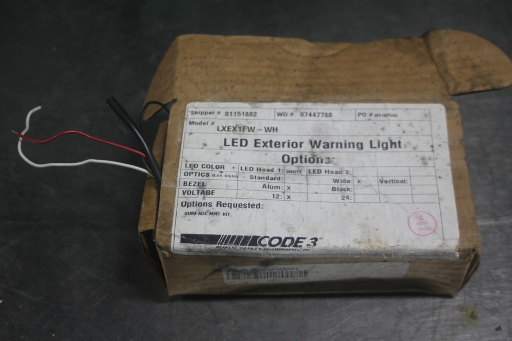 Code 3 LED Exterior Warning Light LXEX1FW-WH