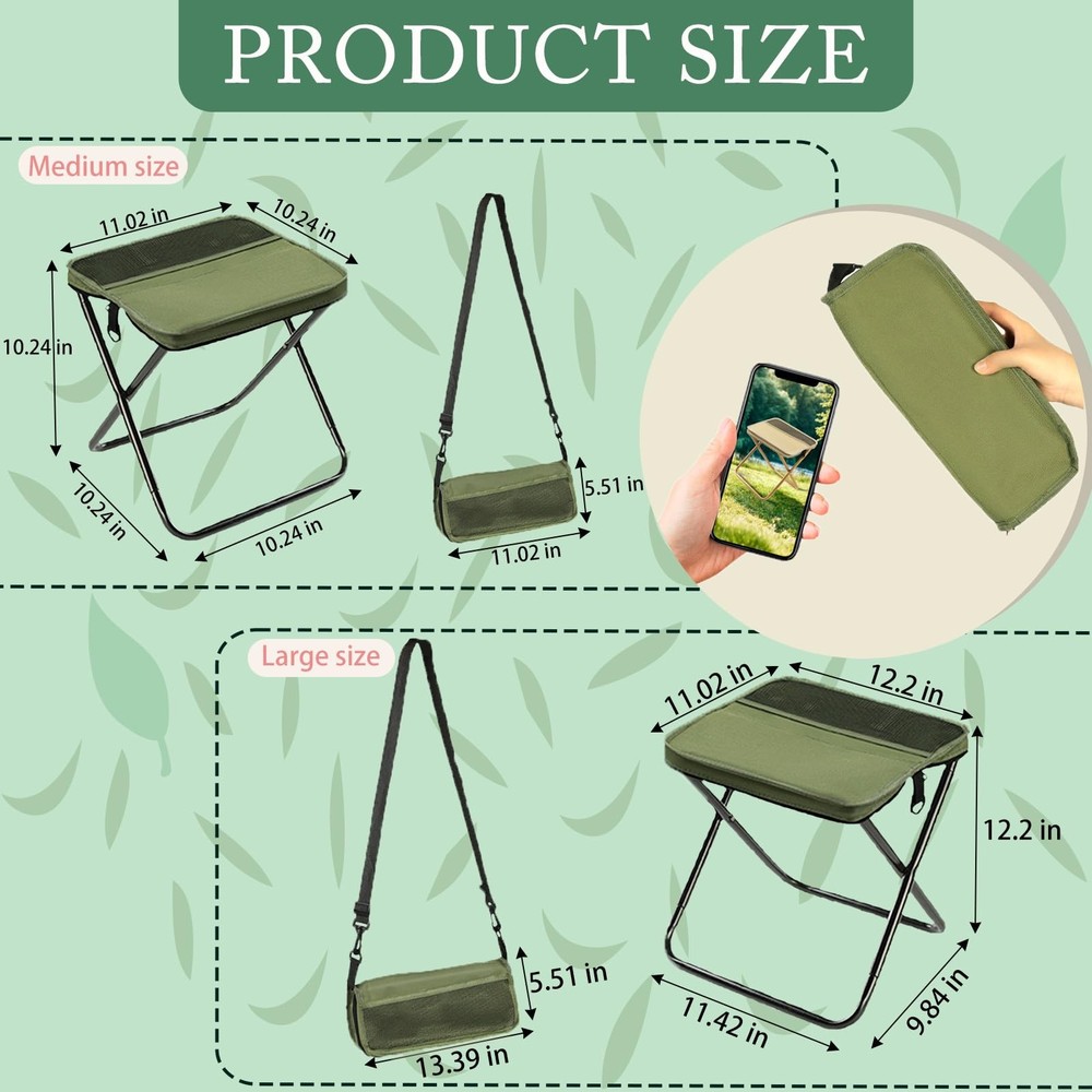 Nicerice Portable Foldable Backpack Stool,Tiny Foldable Stool which can Turne...
