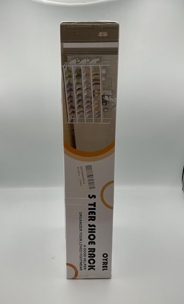 OYREL 5 Tier Shoe Rack White