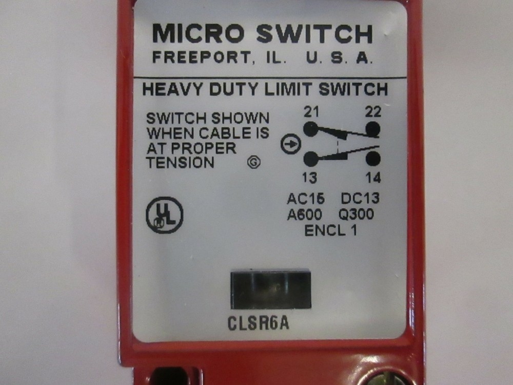 Micro Switch, Heavy Duty Limit Switch Head, CLSR6A, New