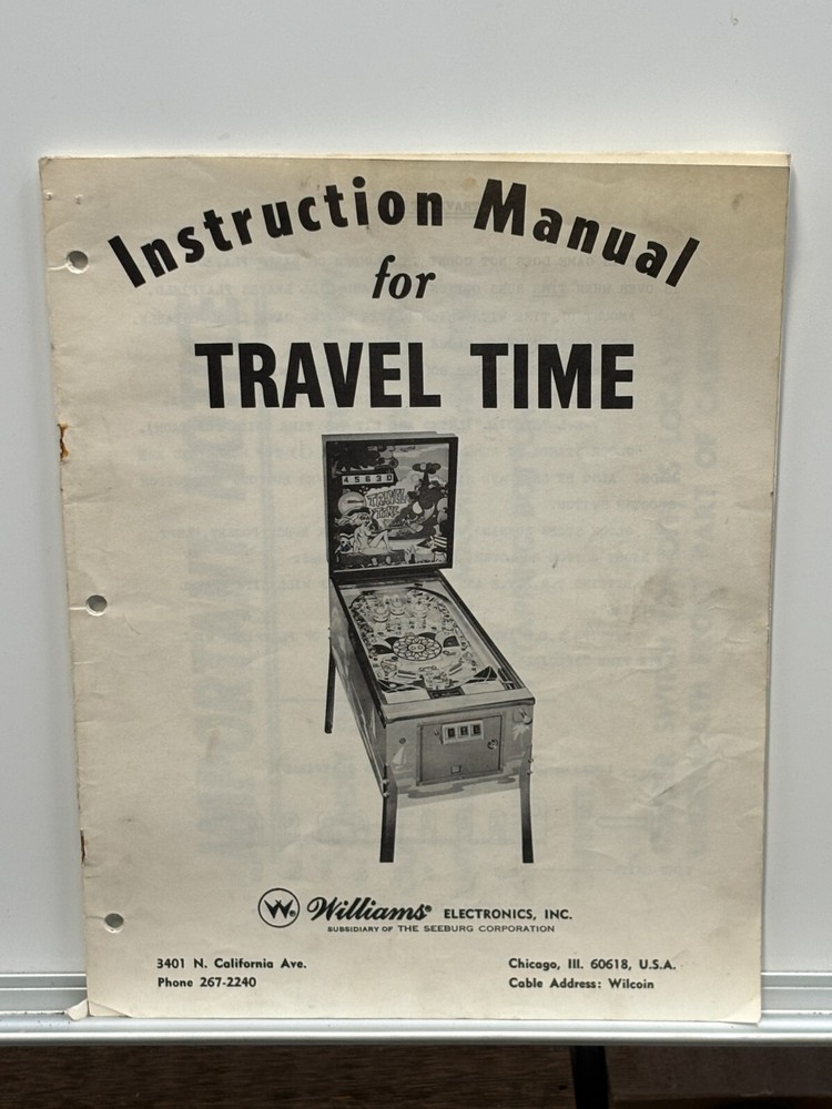 ORIGINAL-WILLIAMS-TRAVEL TIME-INSTRUCTION MANUAL