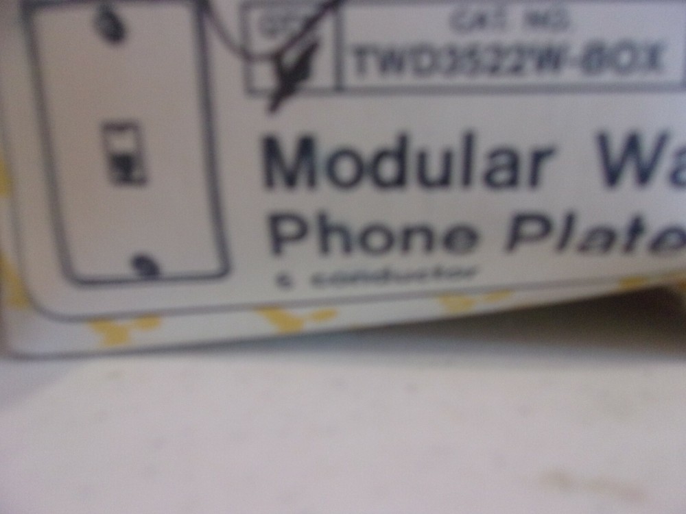 EAGLE TWD 3522W-BOX MODULAR WALL PHONE PLATE 6 CONDUCTOR