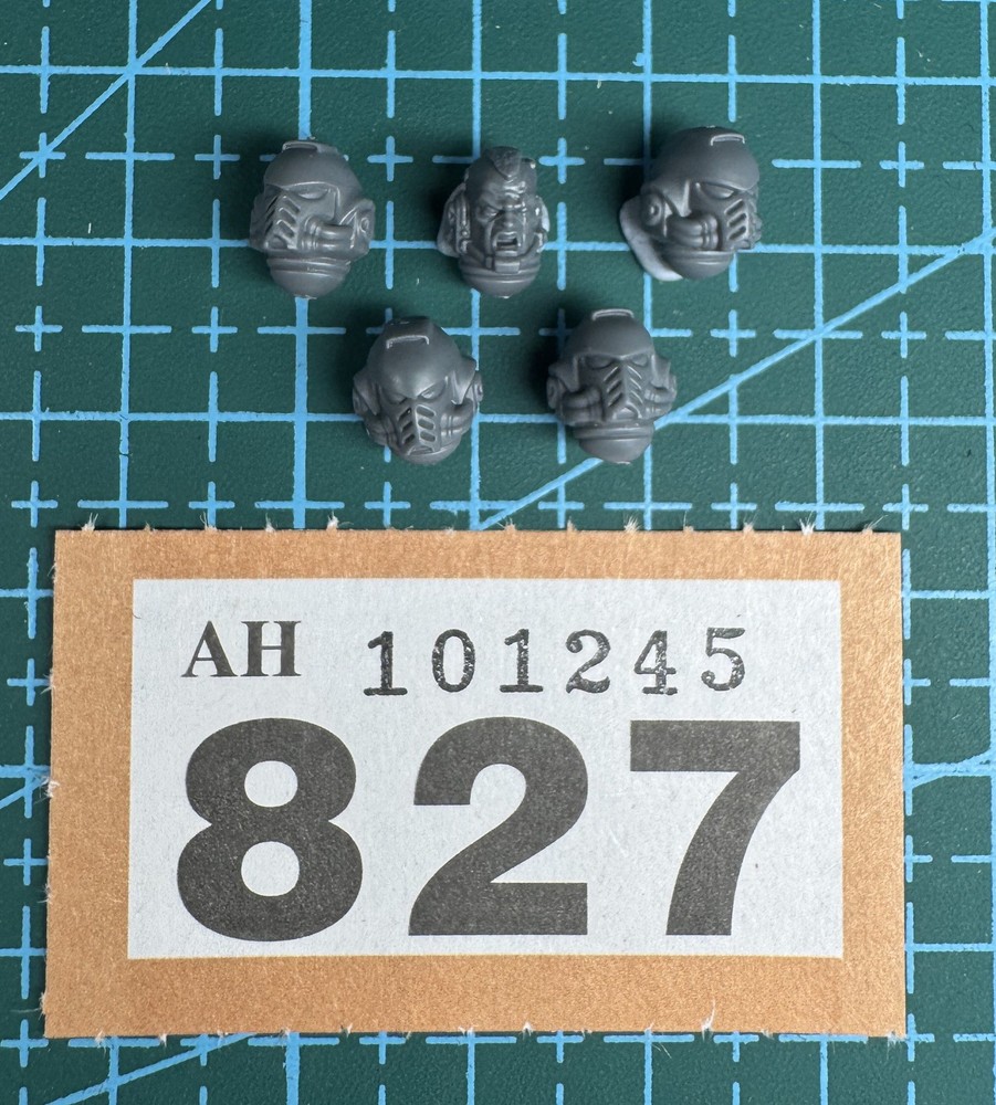 5 Space Marine Helmet Head Primaris Intercessor 40k Bits Heresy Sergeant
