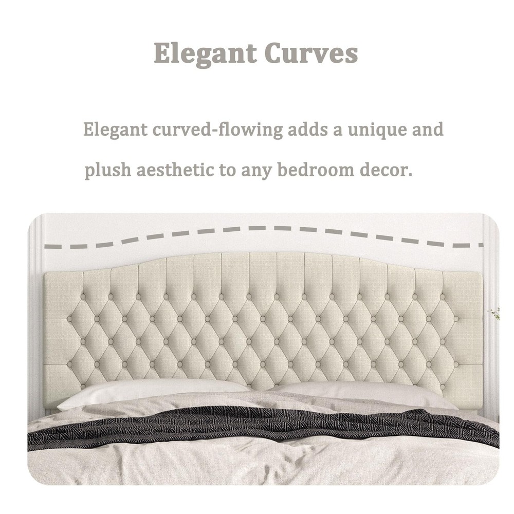 Befurtori King Headboard Only, Upholstered Headboard King Size for Adjustable...