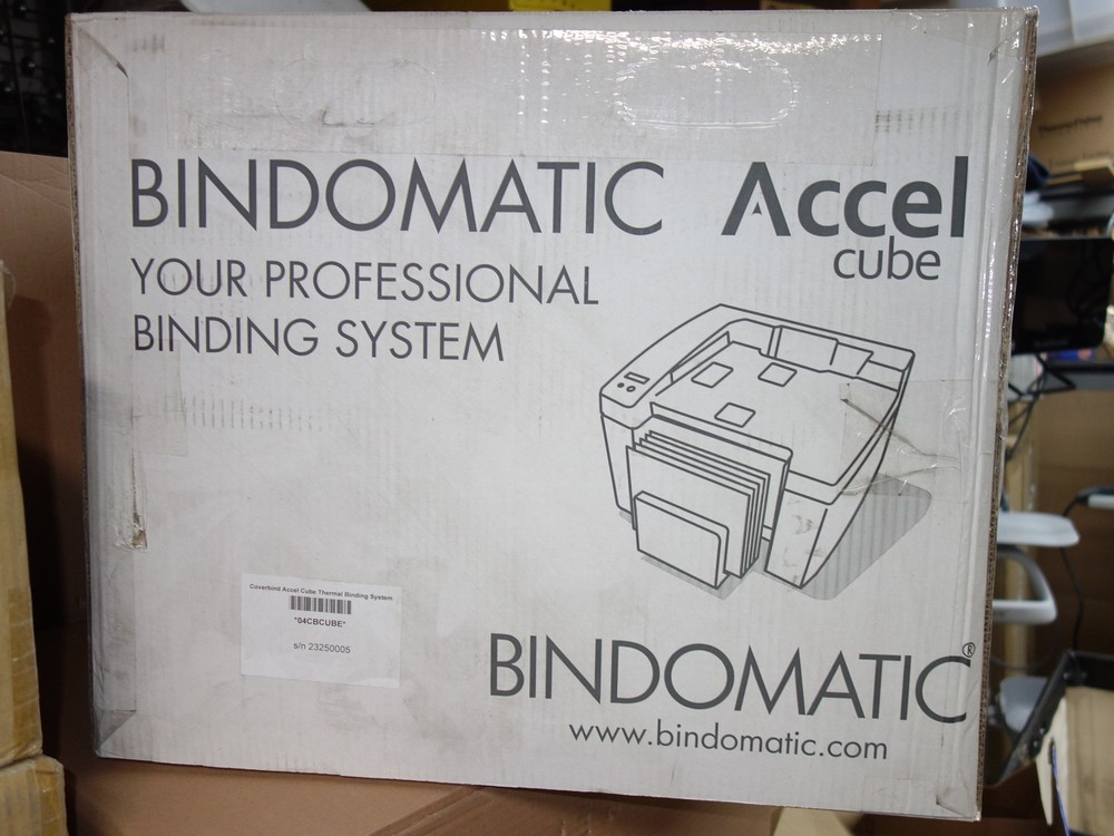 Coverbind Bindomatic ACCEL CUBE Thermal Binding Machine * NEW SEALED