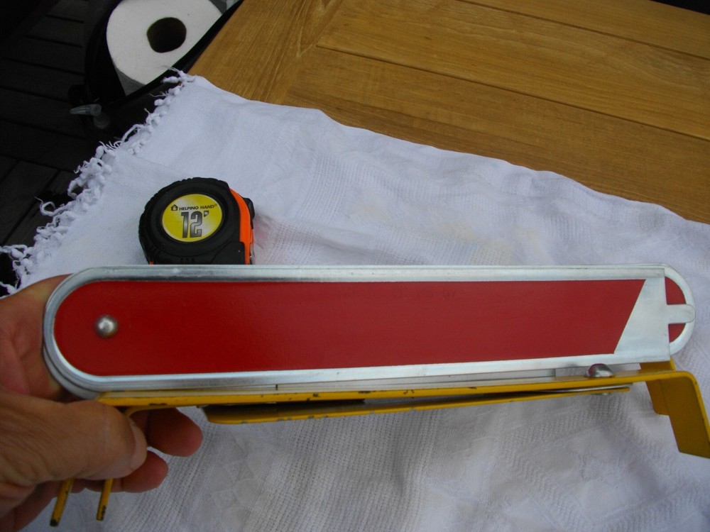 Fold-Out WARNING TRIANGLE Hazard Sign Sturdy Solid Metal Wind Resist USA Made