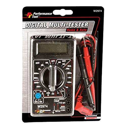 W2974 Digital Multimeter Tester 2000 Counts with AC DC Voltmeter and Ohm Volt
