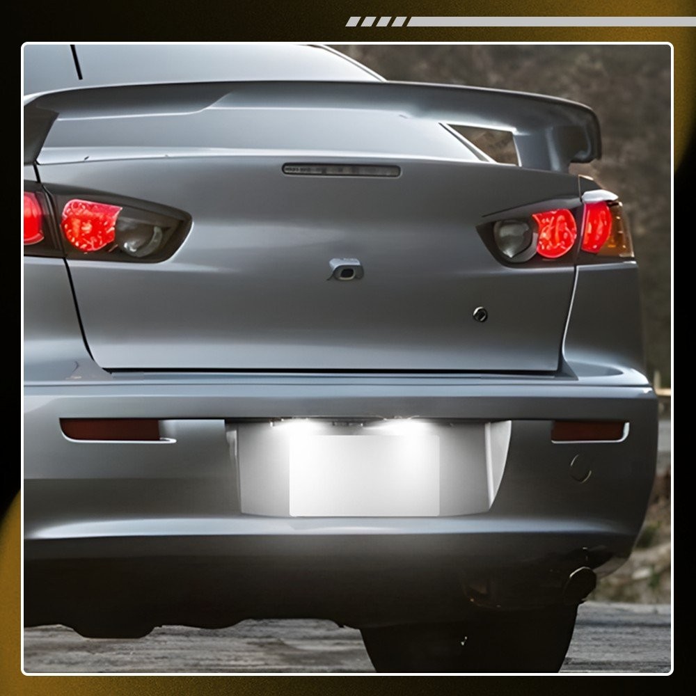 Pair Full LED Bright White License Plate Light Fits 2007-2016 Lancer Evolution