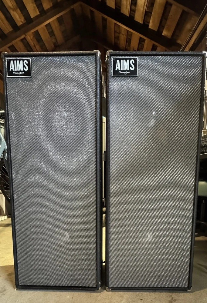 (2) AIMS mini P.A speaker cabinets